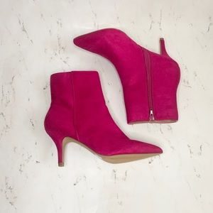 Hot pink booties